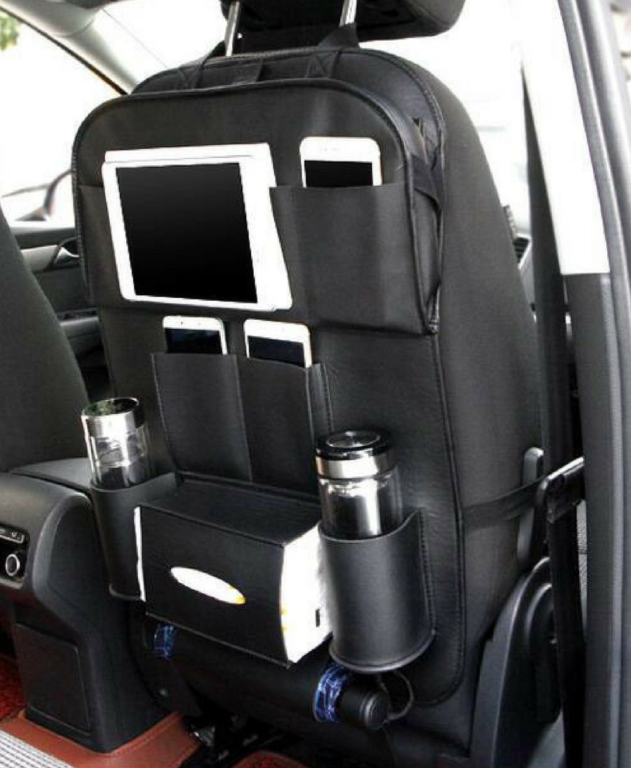 PU Leather Back Seat Organizer