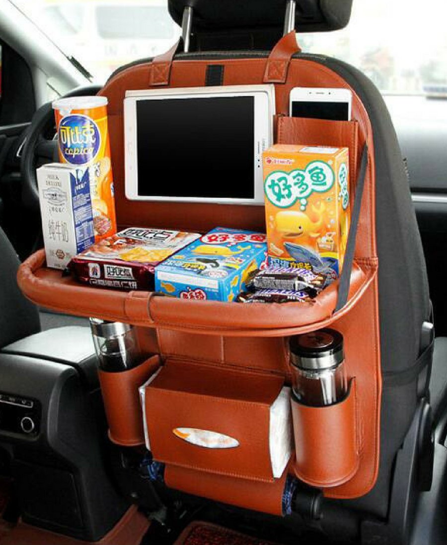 PU Leather Back Seat Organizer