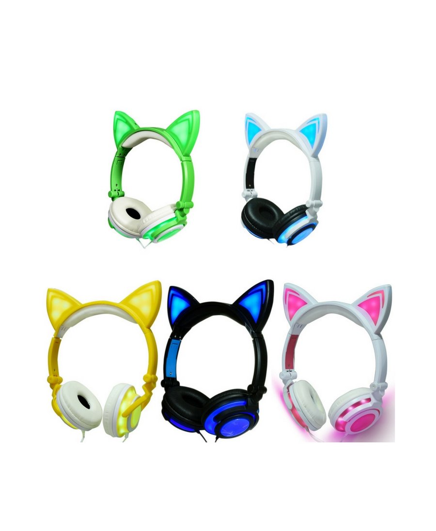 Cute Glowing Cat Ear Headset